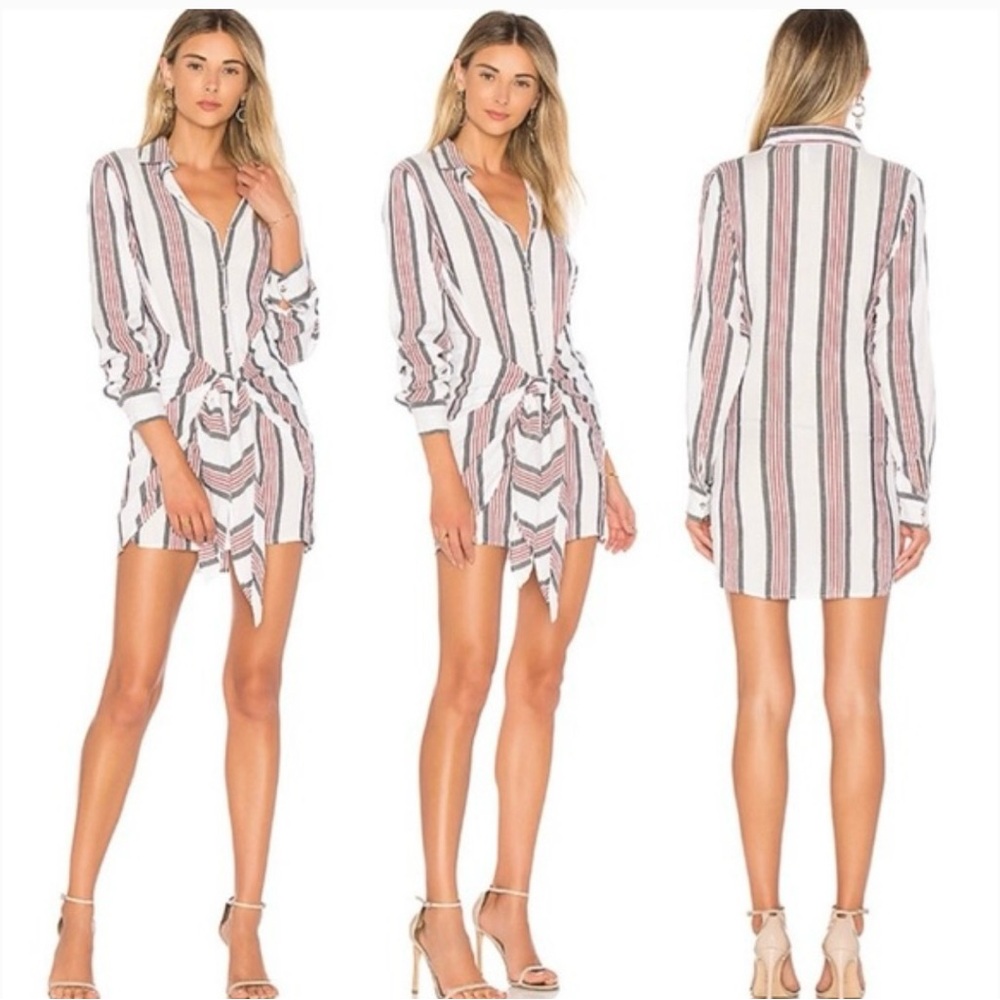 L’Academie Cloudline Striped Shirt Dress